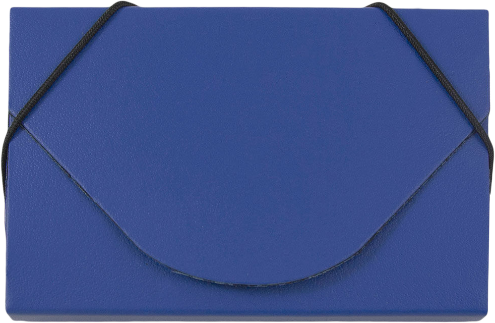 Matte Blue Chipboard Business Card Case - 20 Card Capacity