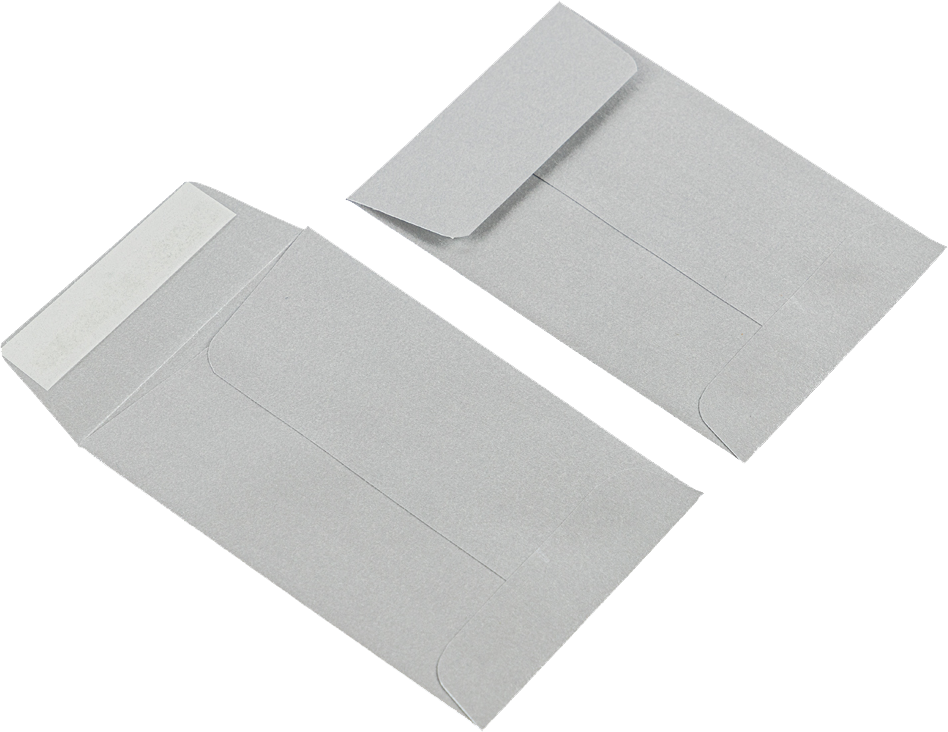 Silver Metallic 32lb #4 Coin Envelopes (3 x 4 1/2)