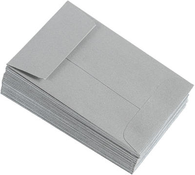 Silver Metallic 32lb #4 Coin Envelopes (3 x 4 1/2)