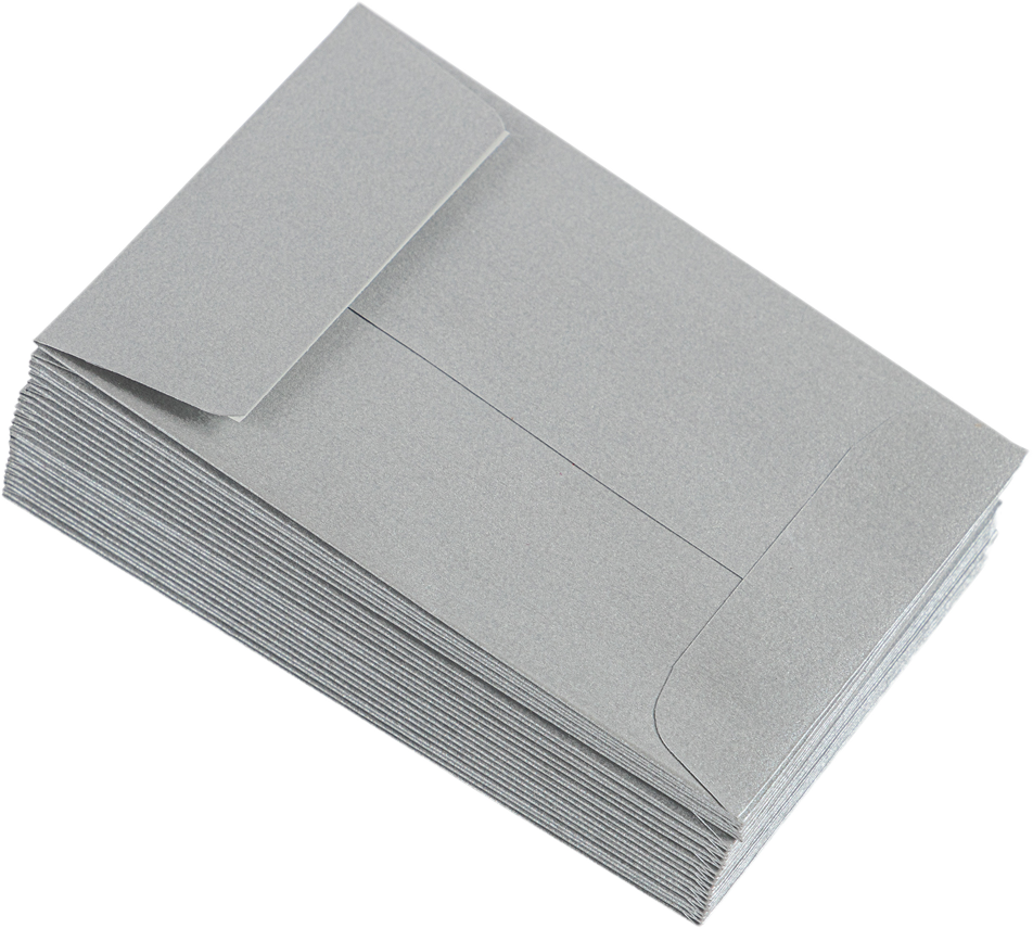 Silver Metallic 32lb #4 Coin Envelopes (3 x 4 1/2)