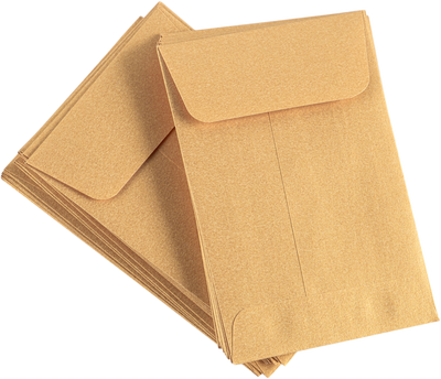Gold Metallic 32lb #4 Coin Envelopes (3 x 4 1/2)