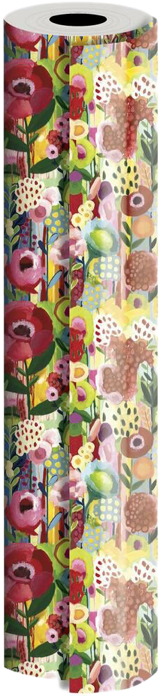 Floral Collage Bulk Wrapping Paper (834 Sq Ft)