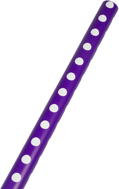 Purple with White Dots Wrapping Paper (25 Sq Ft)