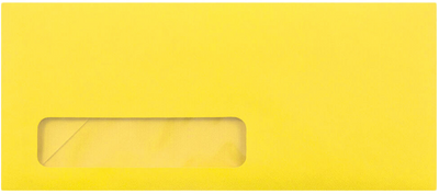 Yellow 24lb #10 Window Envelopes (4 1/8 x 9 1/2)
