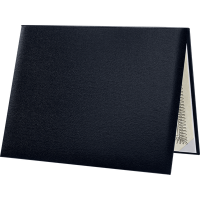 8 1/2 x 10 1/2 Landscape Padded Diploma Covers (Holds 8 x 10 Document) - Dark Blue