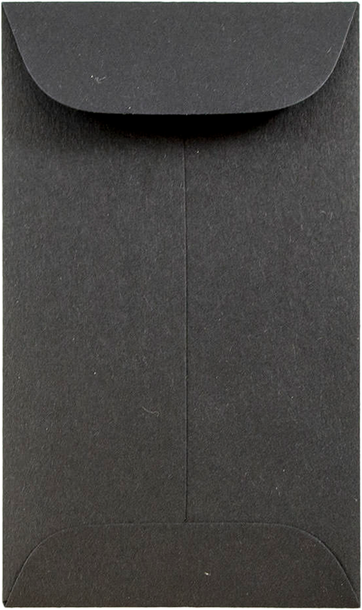 Smooth Midnight Black 32lb #3 Coin Envelopes (2 1/2 x 4 1/4)
