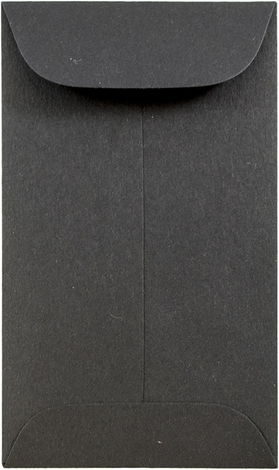 Smooth Midnight Black 32lb #3 Coin Envelopes (2 1/2 x 4 1/4)