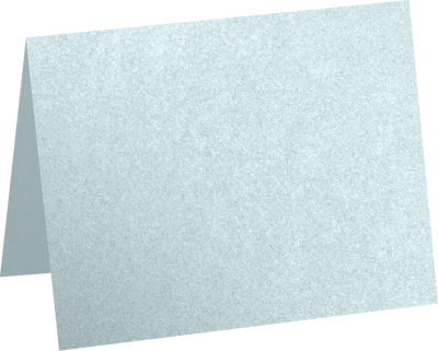 Aquamarine Blue Metallic 100lb A1 Foldover Cards (3 1/2 x 4 7/8)