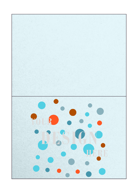 Aquamarine Blue Metallic 100lb A1 Foldover Cards (3 1/2 x 4 7/8)