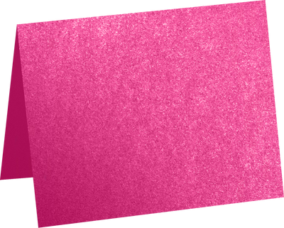 Azalea Fuchsia Metallic 100lb A1 Foldover Cards (3 1/2 x 4 7/8)