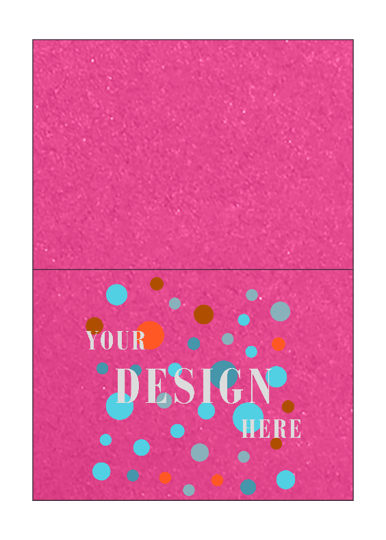 Azalea Fuchsia Metallic 100lb A1 Foldover Cards (3 1/2 x 4 7/8)