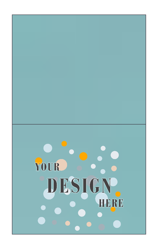 Seafoam Aqua Blue 100lb A2 Foldover Cards (4 1/4 x 5 1/2)