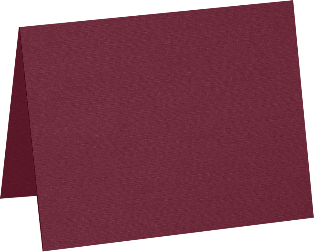 Burgundy Linen 100lb A2 Foldover Cards (4 1/4 x 5 1/2)