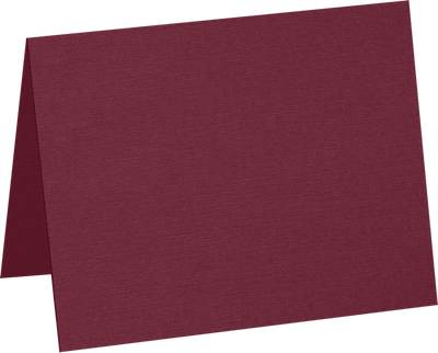 Burgundy Linen 100lb A2 Foldover Cards (4 1/4 x 5 1/2)