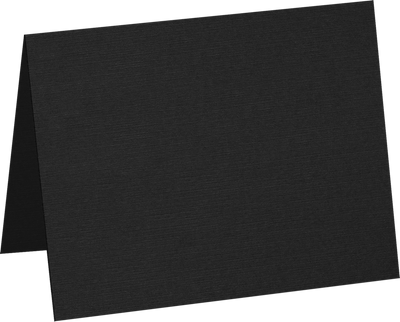 Black Linen 100lb A2 Foldover Cards (4 1/4 x 5 1/2)