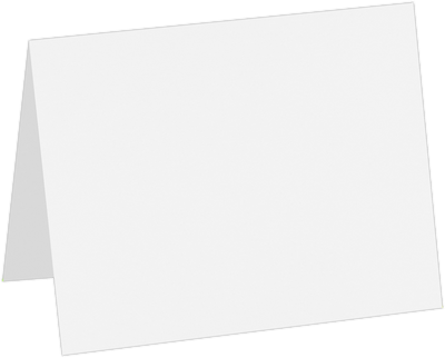 White 130lb A6 Foldover Cards (4 5/8 x 6 1/4)