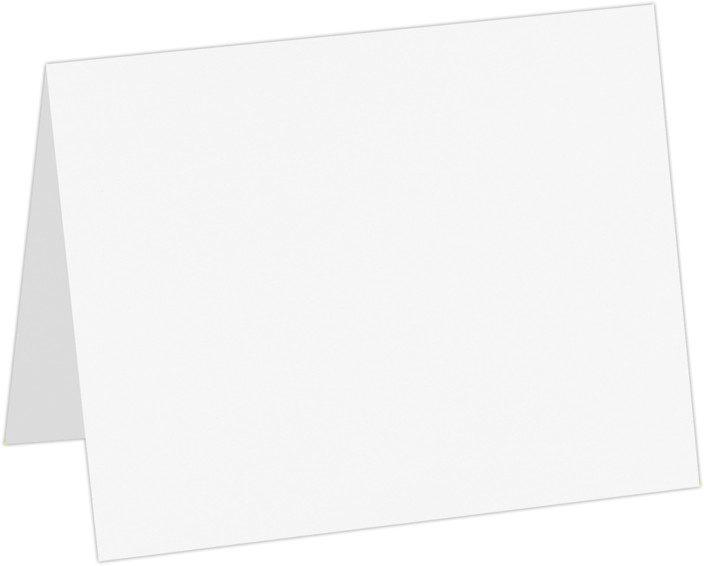 White Recycled 80lb A6 Foldover Cards (4 5/8 x 6 1/4)