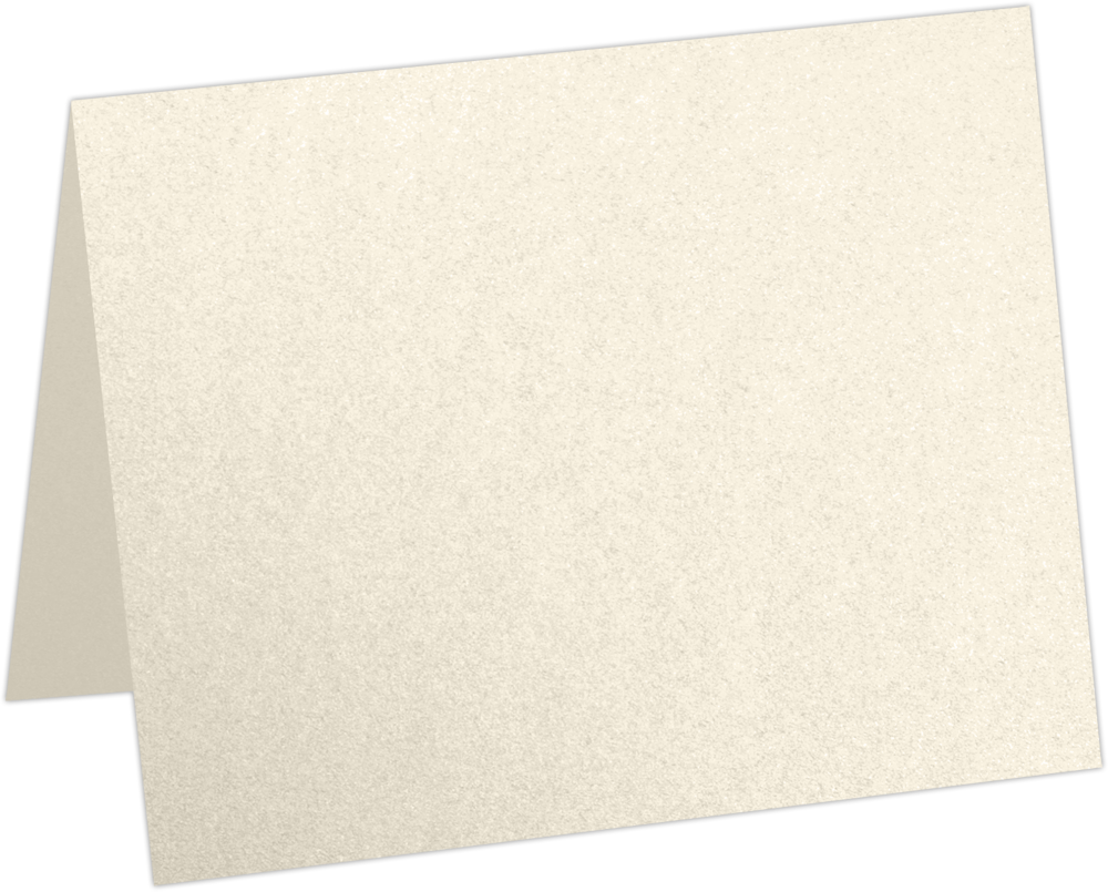 Champagne Ivory Metallic 100lb A6 Foldover Cards (4 5/8 x 6 1/4)