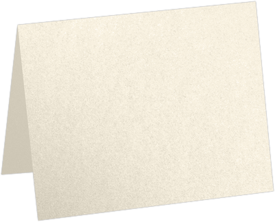 Champagne Ivory Metallic 100lb A6 Foldover Cards (4 5/8 x 6 1/4)