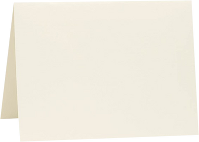 Natural White 100% Cotton 100lb A6 Foldover Cards (4 5/8 x 6 1/4)