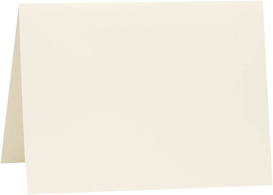 Natural White 100% Cotton 100lb A6 Foldover Cards (4 5/8 x 6 1/4)