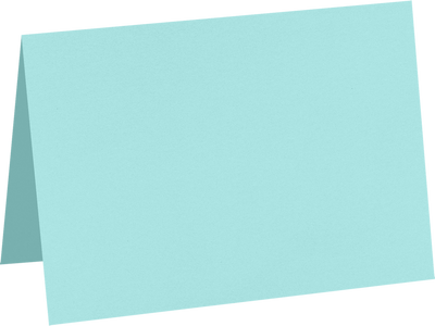 Seafoam Aqua Blue 100lb A7 Foldover Cards (5 1/8 x 7)