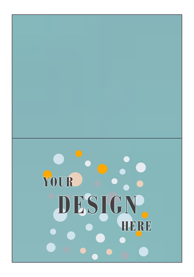 Seafoam Aqua Blue 100lb A7 Foldover Cards (5 1/8 x 7)