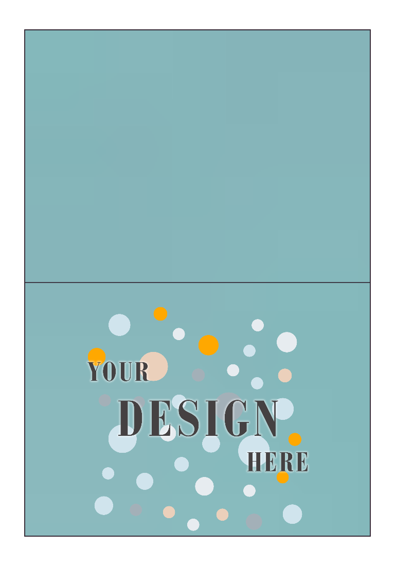 Seafoam Aqua Blue 100lb A7 Foldover Cards (5 1/8 x 7)