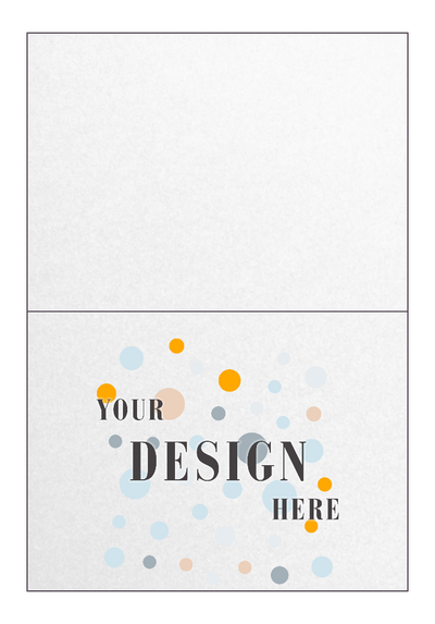 Crystal White Metallic 100lb A7 Foldover Cards (5 1/8 x 7)