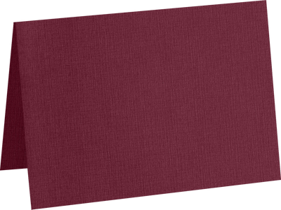 Burgundy Linen 100lb A7 Foldover Cards (5 1/8 x 7)