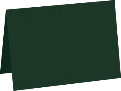 Dark Green Linen 100lb A7 Foldover Cards (5 1/8 x 7)