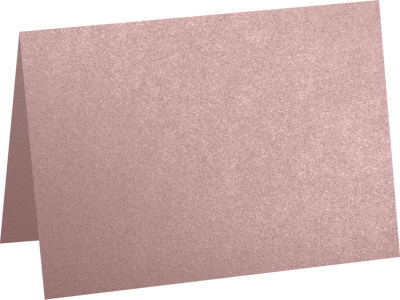 Misty Rose Metallic 100lb A7 Foldover Cards (5 1/8 x 7)