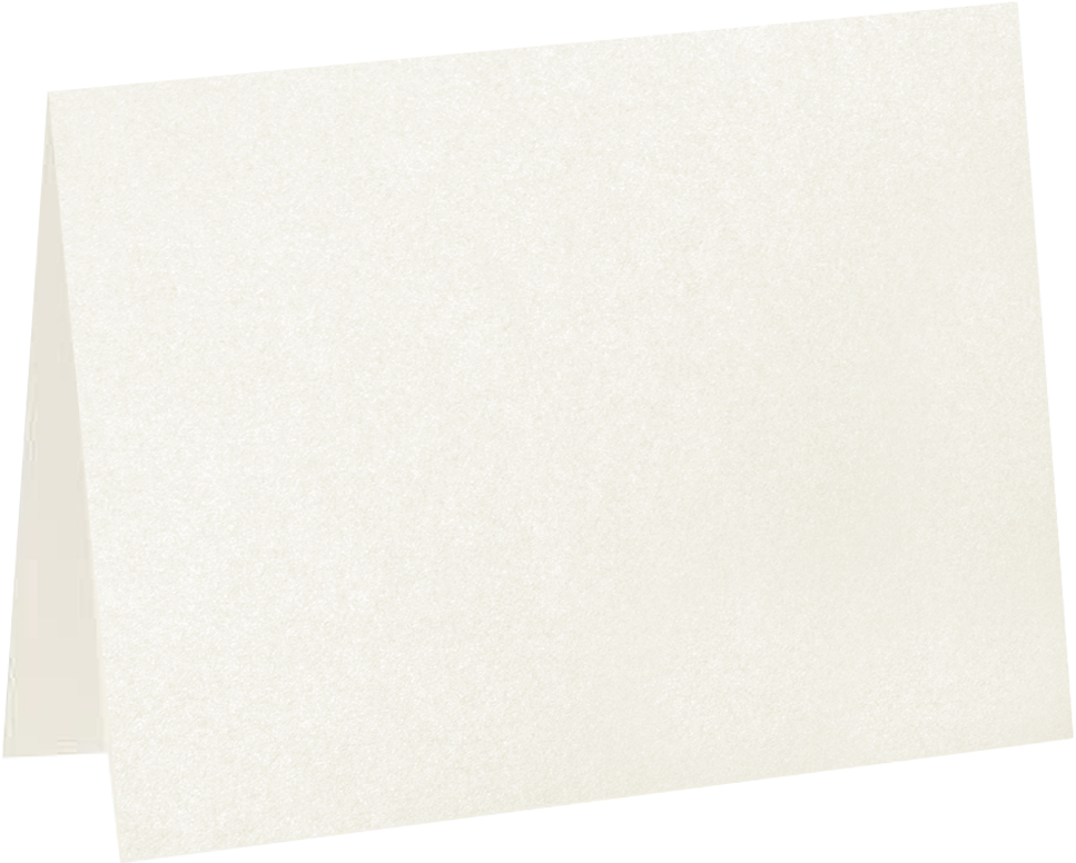 White Quartz Metallic 100lb A7 Foldover Cards (5 1/8 x 7)