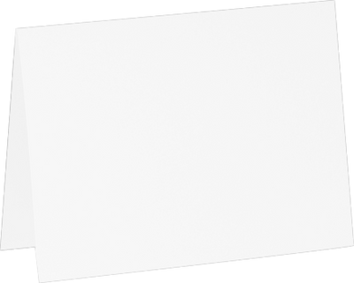 Crystal White Metallic 100lb A7 Foldover Cards (5 1/8 x 7)