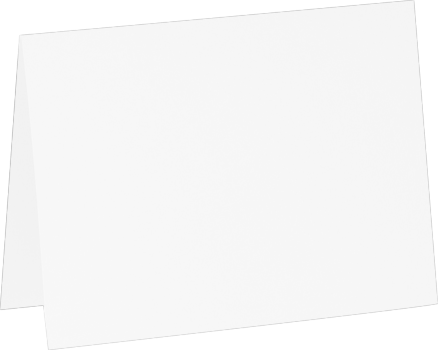 Crystal White Metallic 100lb A7 Foldover Cards (5 1/8 x 7)