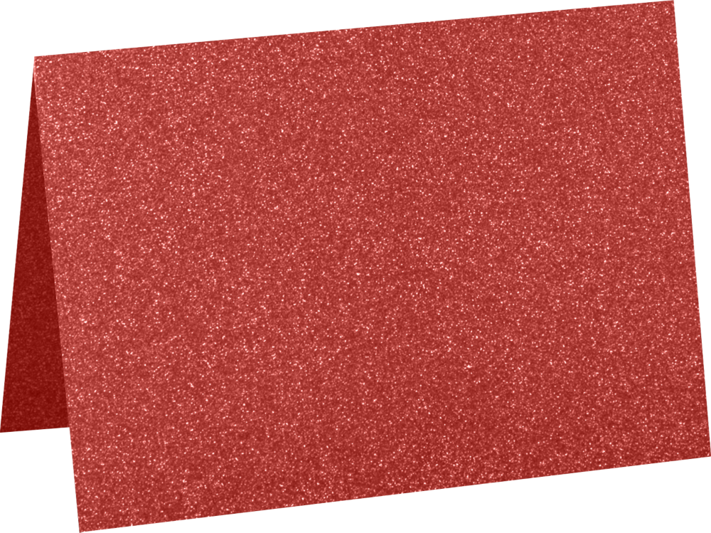 Holiday Red Sparkle 100lb A7 Foldover Cards (5 1/8 x 7)