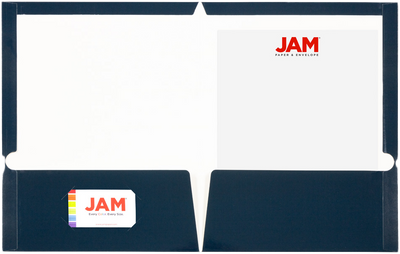 Glossy Navy Blue 9 x 12 Standard Folders