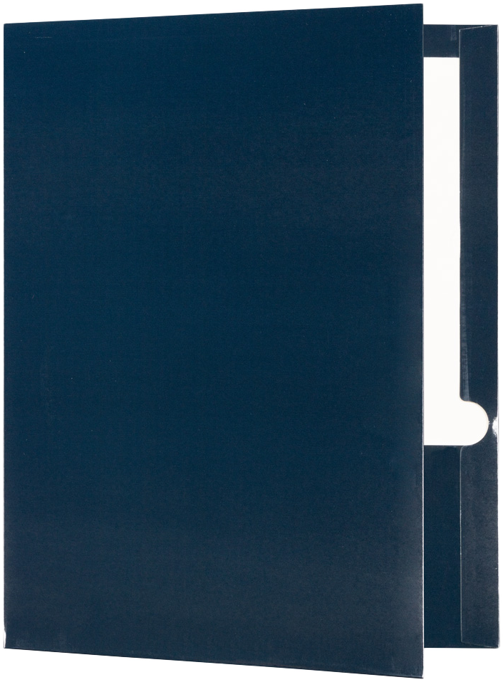 Glossy Navy Blue 9 x 12 Standard Folders