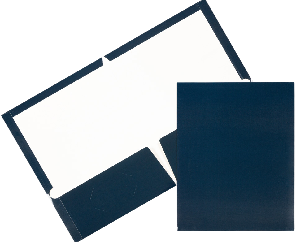 Glossy Navy Blue 9 x 12 Standard Folders