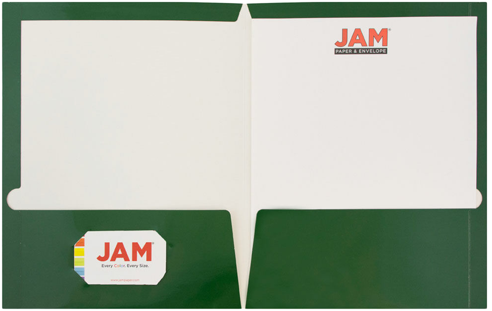 Glossy Green 9 x 12 Standard Folders