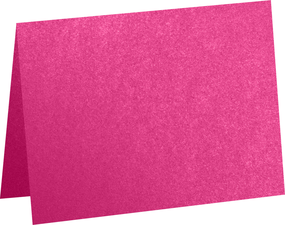 Azalea Fuchsia Metallic 100lb #17 Mini Foldover Cards (2 9/16 x 3 9/16)