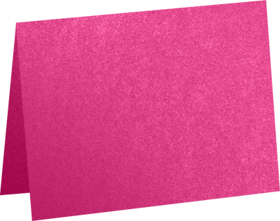 Azalea Fuchsia Metallic 100lb #17 Mini Foldover Cards (2 9/16 x 3 9/16)