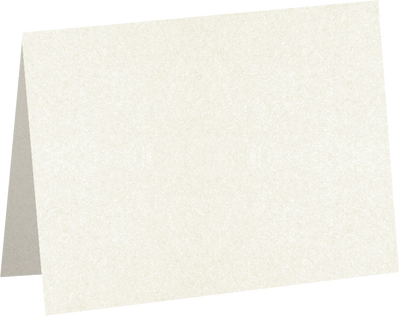White Quartz Metallic 100lb #17 Mini Foldover Cards (2 9/16 x 3 9/16)