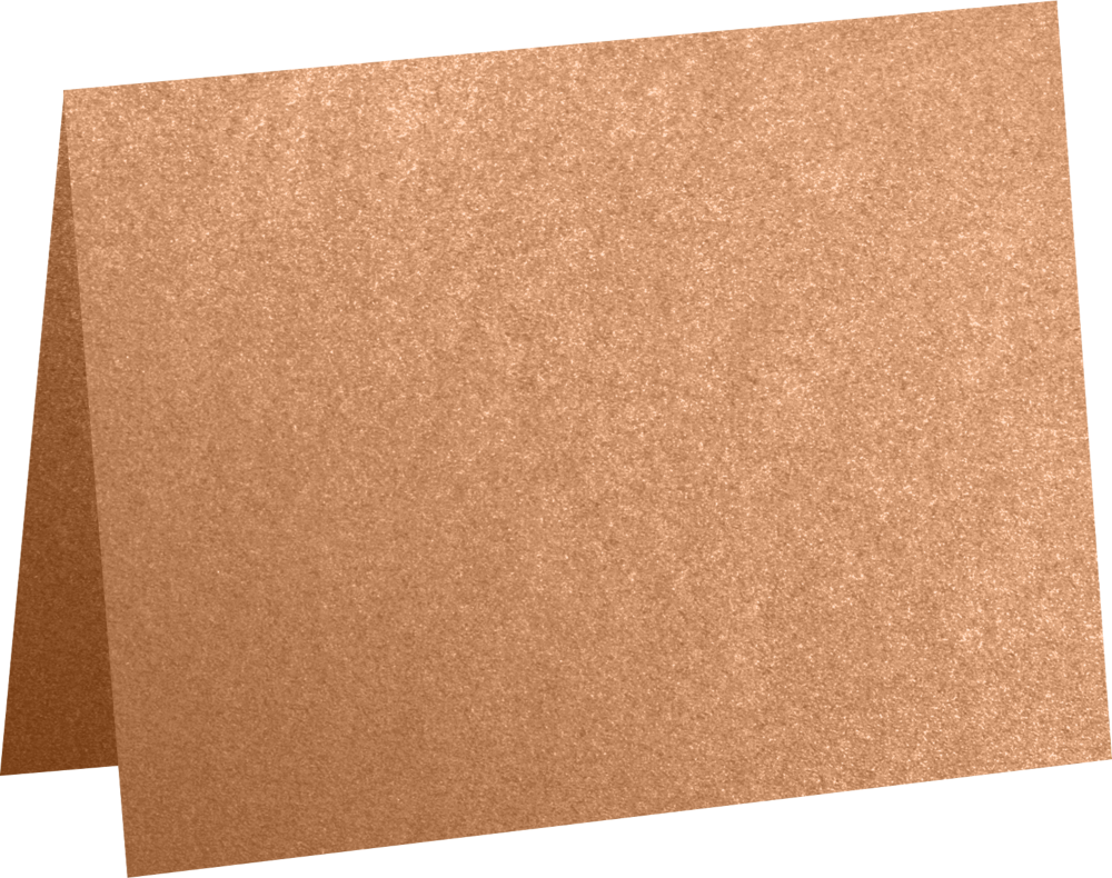 Copper Brown Metallic 100lb #17 Mini Foldover Cards (2 9/16 x 3 9/16)