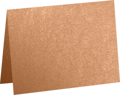 Copper Brown Metallic 100lb #17 Mini Foldover Cards (2 9/16 x 3 9/16)