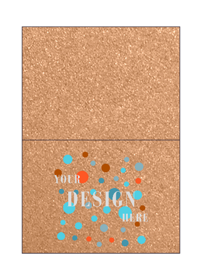 Copper Brown Metallic 100lb #17 Mini Foldover Cards (2 9/16 x 3 9/16)