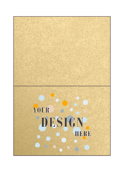 Light Gold Blonde Metallic 100lb #17 Mini Foldover Cards (2 9/16 x 3 9/16)
