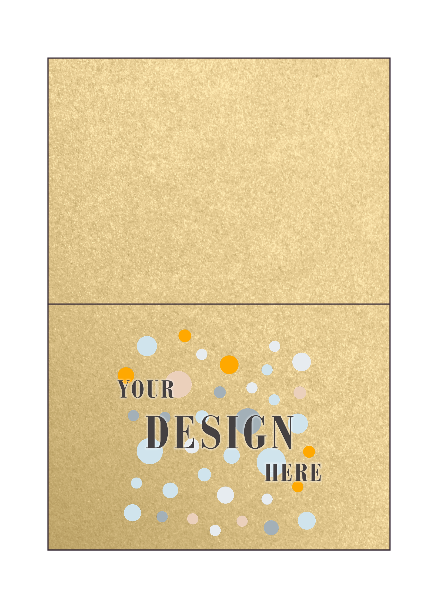 Light Gold Blonde Metallic 100lb #17 Mini Foldover Cards (2 9/16 x 3 9/16)