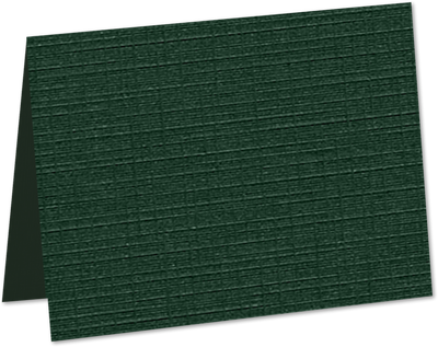 Dark Green Linen 100lb #17 Mini Foldover Cards (2 9/16 x 3 9/16)