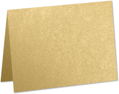 Light Gold Blonde Metallic 100lb #17 Mini Foldover Cards (2 9/16 x 3 9/16)